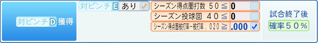 獲得条件