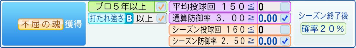 獲得条件