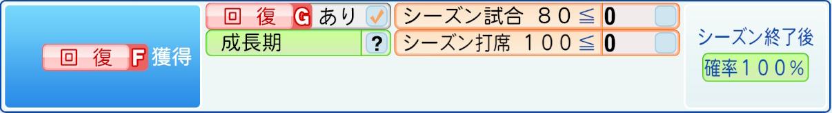 獲得条件