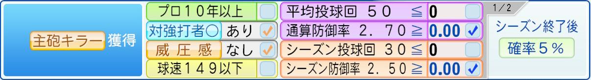 獲得条件
