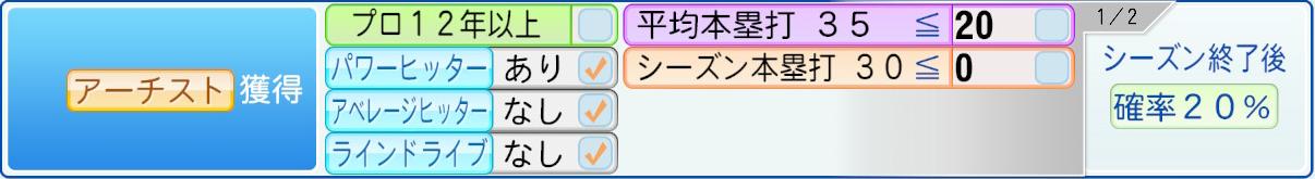 獲得条件