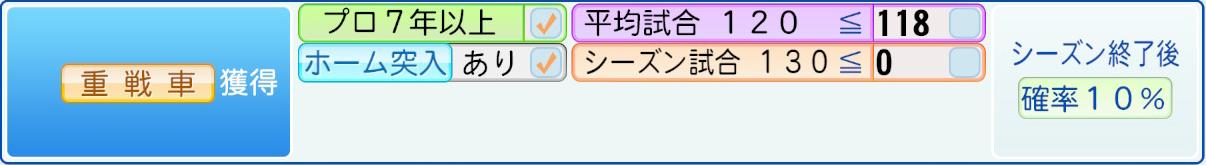 獲得条件