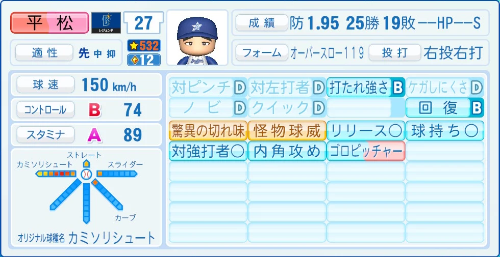 横浜DeNAベイスターズ レジェンドOB 平松 能力