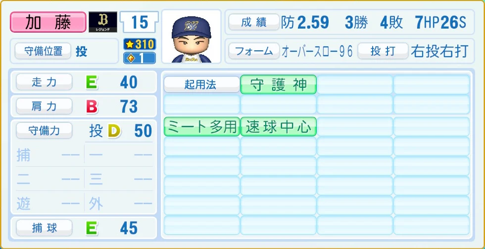 オリックス・バファローズ レジェンドOB 加藤 守備・適性