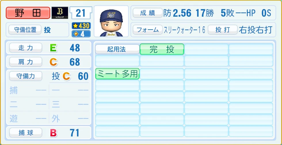 オリックス・バファローズ レジェンドOB 野田 守備・適性