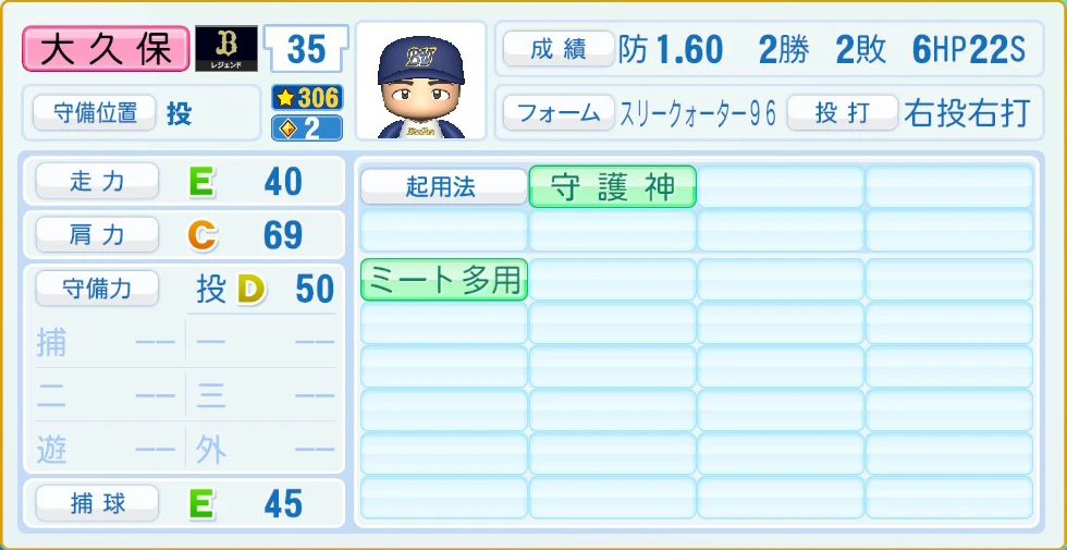 オリックス・バファローズ レジェンドOB 大久保 守備・適性