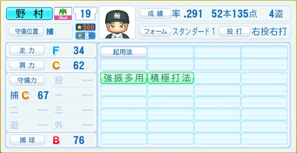 南海ホークス レジェンドOB 野村 守備・適性