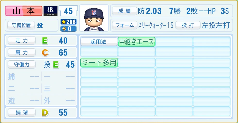 東京ヤクルトスワローズ レジェンドOB 山本 守備・適性