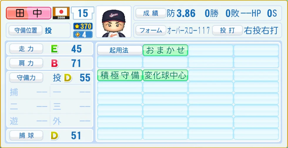 2009 WBC 日本代表 田中将 守備・適性