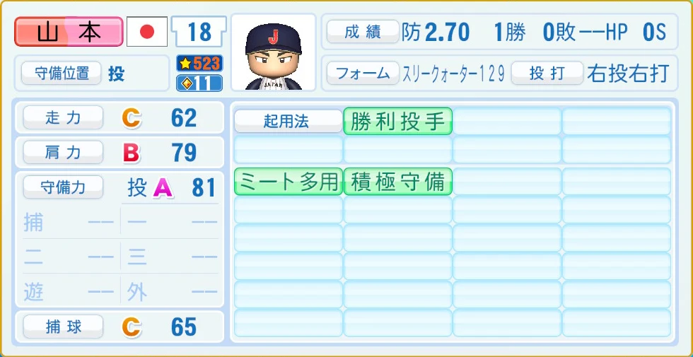2026 WBC 日本代表 山本 守備・適性