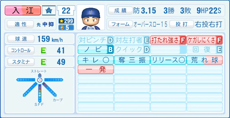 横浜DeNAベイスターズ 入江 能力