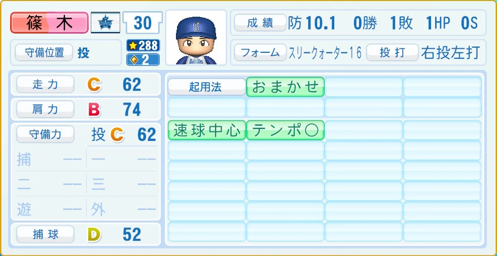 横浜DeNAベイスターズ 篠木 守備・適性