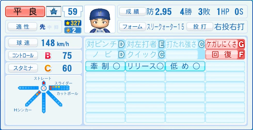 横浜DeNAベイスターズ 平良 能力