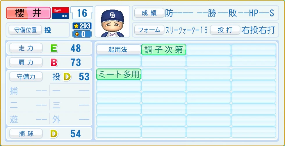 中日ドラゴンズ 櫻井 守備・適性