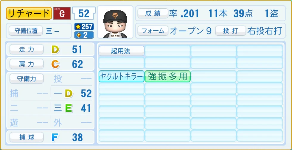 読売ジャイアンツ リチャード 守備・適性