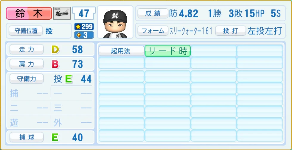 千葉ロッテマリーンズ 鈴木 守備・適性