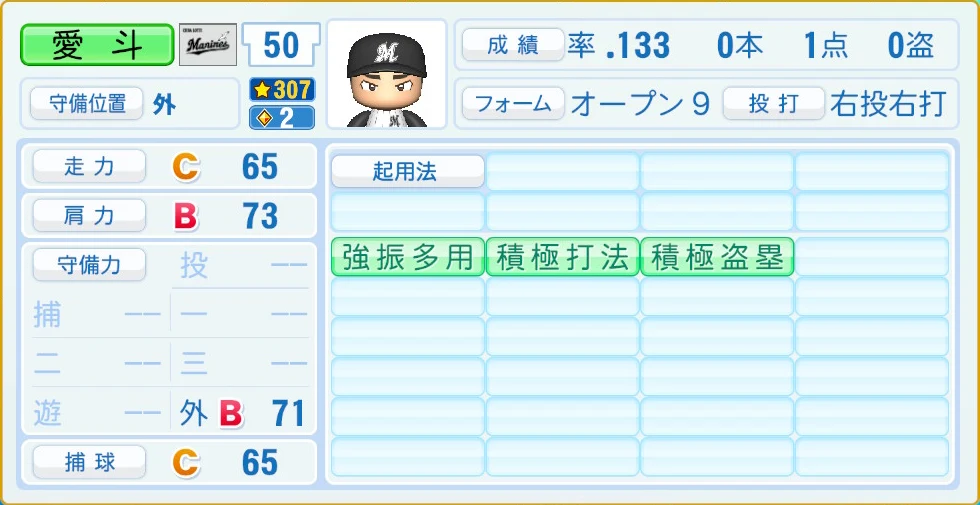 千葉ロッテマリーンズ 愛斗 守備・適性