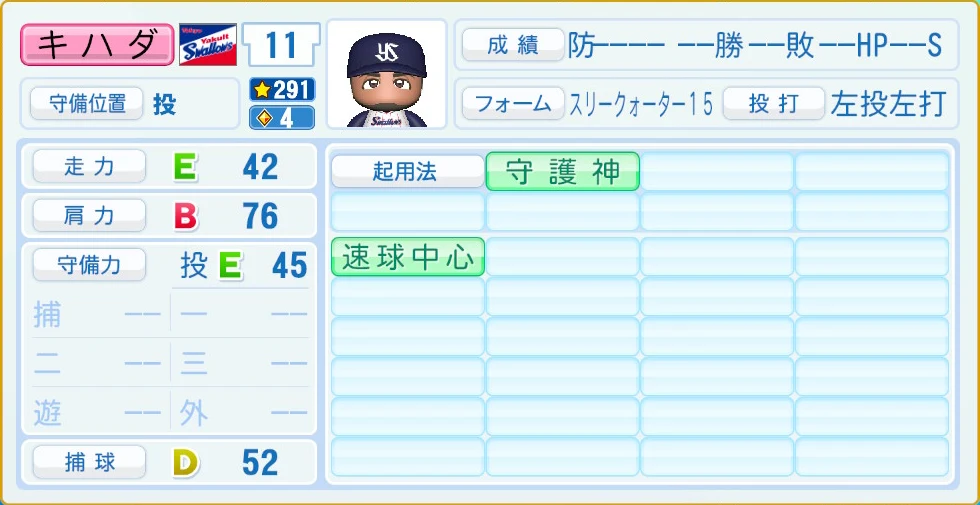 東京ヤクルトスワローズ キハダ 守備・適性