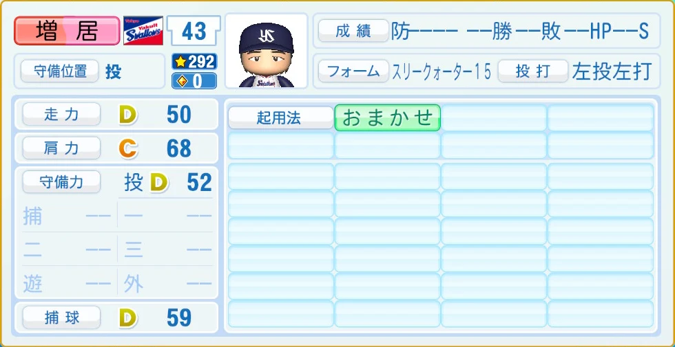 東京ヤクルトスワローズ 増居 守備・適性
